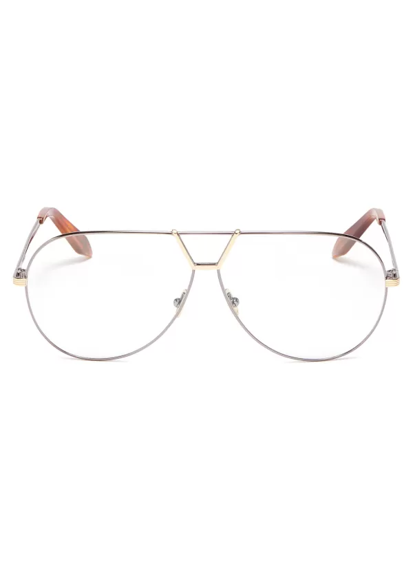 Eyewear>VICTORIA BECKHAM Metal Aviator Optical Glasses