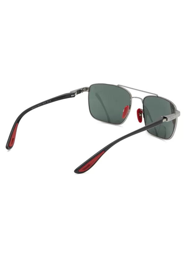 Eyewear>RAY BAN Metal Aviator Square Sunglasses