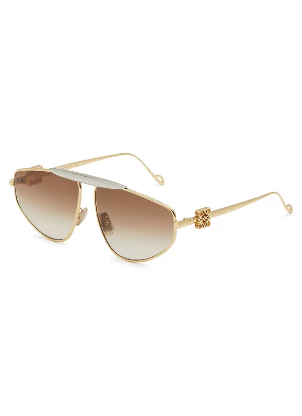 Eyewear>LOEWE Metal Aviator Sunglasses