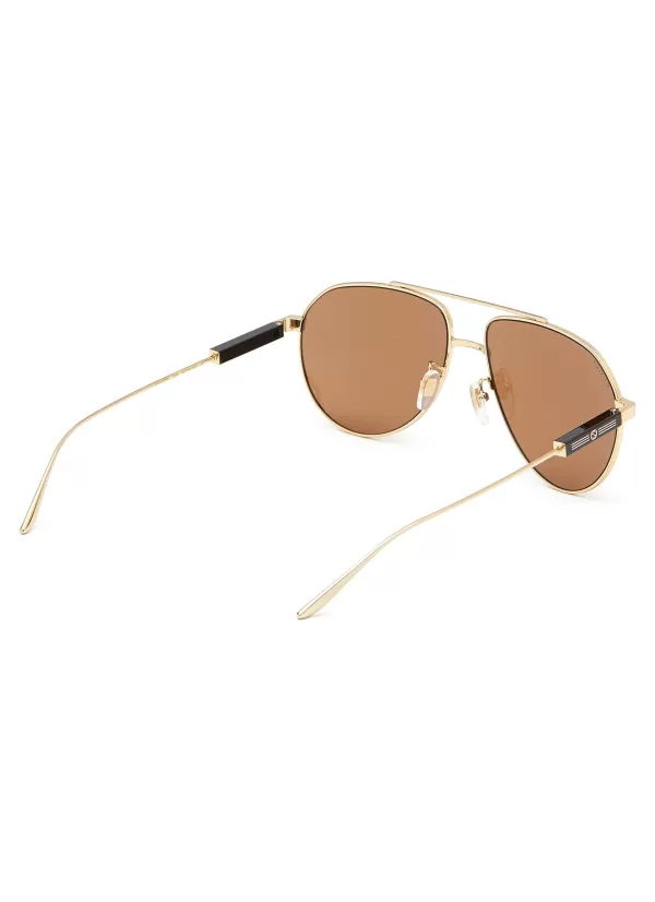 Eyewear>GUCCI Metal Aviator Sunglasses