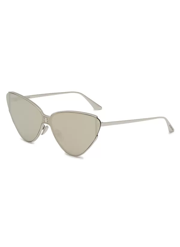 Eyewear>BALENCIAGA Metal Cat Eye Sunglasses