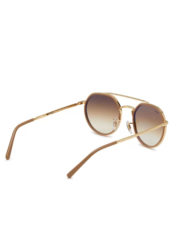 Eyewear>RAY BAN Metal Geometric Sunglasses