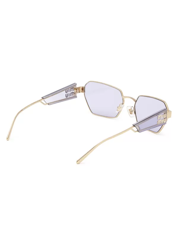 Eyewear>MIU MIU Metal Geometric Sunglasses