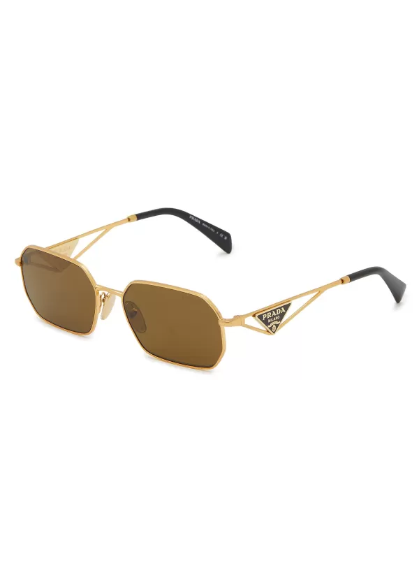 Eyewear>PRADA Metal Irregular Sunglasses