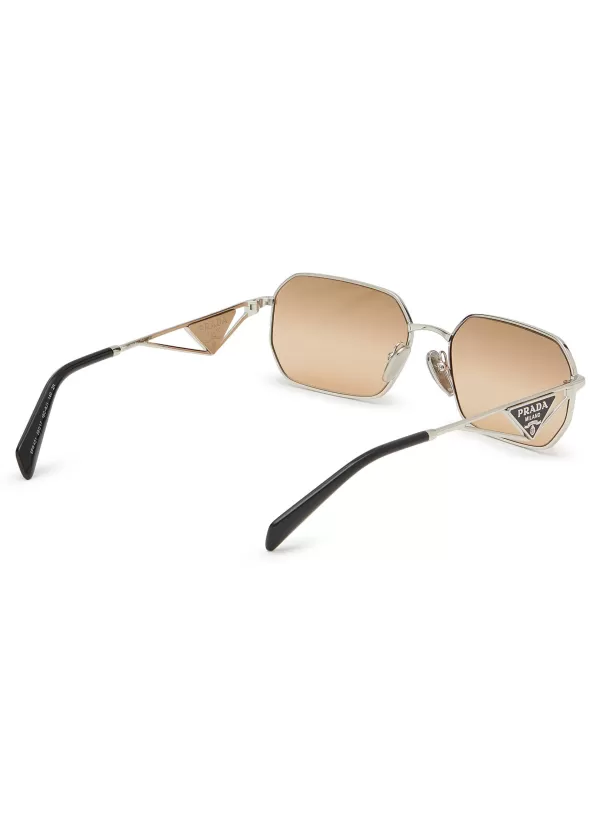 Eyewear>PRADA Metal Irregular Sunglasses