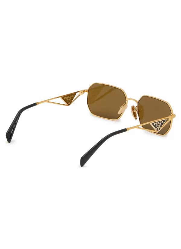 Eyewear>PRADA Metal Irregular Sunglasses