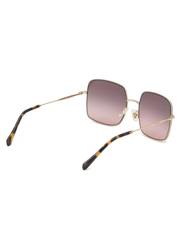 Eyewear>MIU MIU Metal Rectangular Sunglasses