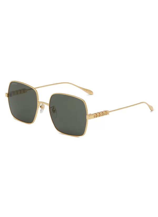 Eyewear>GUCCI Metal Square Sunglasses