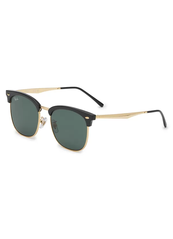 Eyewear>RAY BAN Metal Square Sunglasses