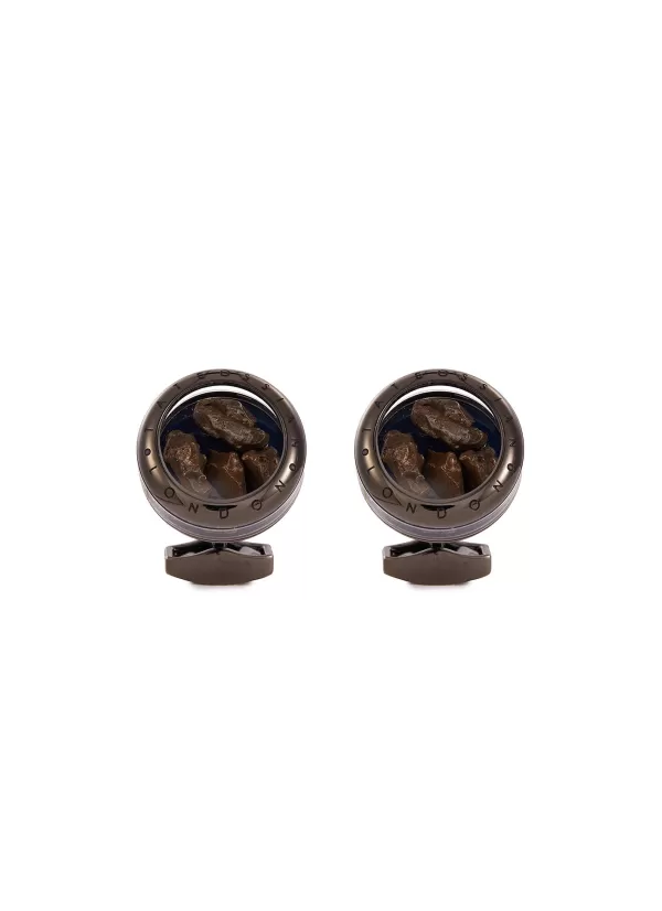 Cufflinks>TATEOSSIAN Meteorite Round Cufflinks