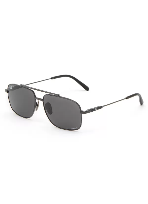 Eyewear>RAY BAN Micheal Titanium Pillow Frame Sunglasses