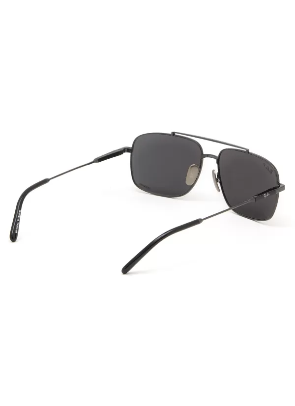 Eyewear>RAY BAN Micheal Titanium Pillow Frame Sunglasses