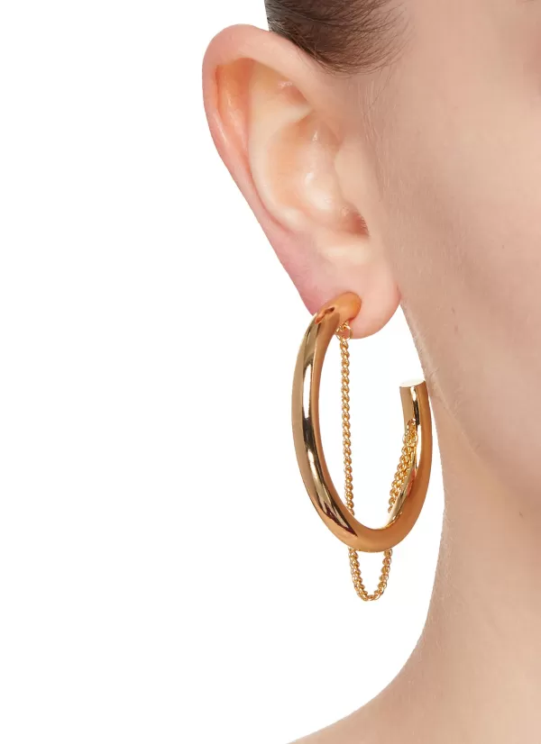 Fashion Jewellery>DEMARSON Miley 12K Gold Plated Half Hoop Earrings