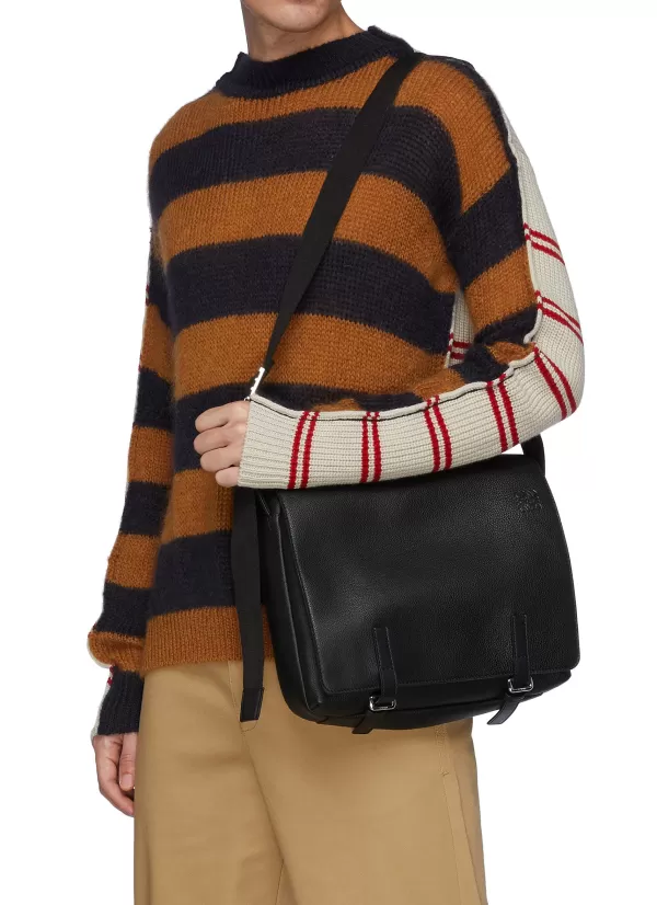 Shoulder Bags>LOEWE Military Leather Messenger Bag