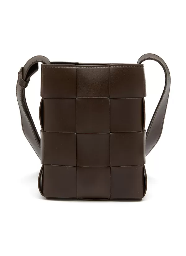 Small Leather Goods>BOTTEGA VENETA Mini Cassette Leather Crossbody Bag