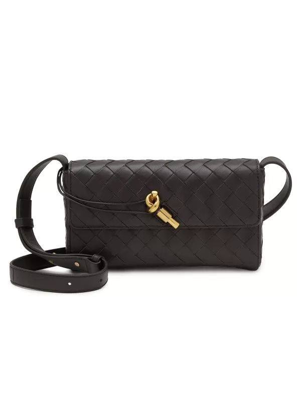 Crossbody>BOTTEGA VENETA Mini Intrecciato 15 Leather Crossbody Bag