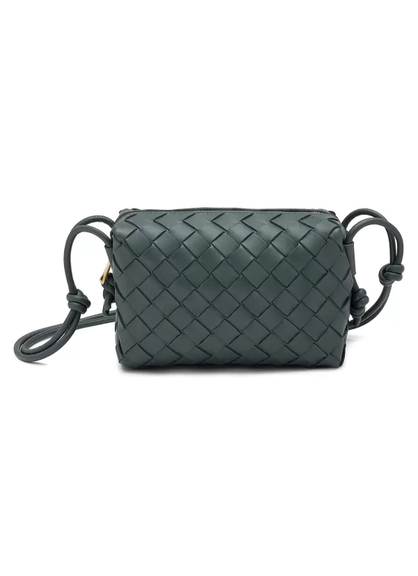 Crossbody>BOTTEGA VENETA Mini Loop Intrecciato Leather Crossbody Bag