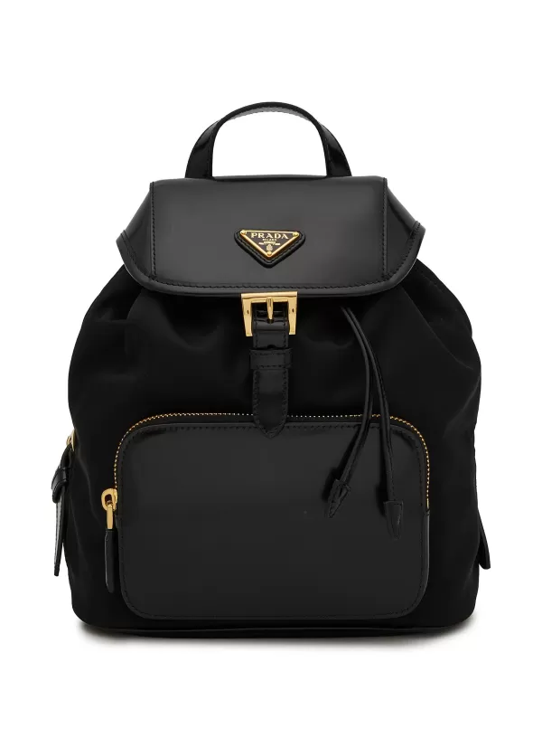 Backpacks>PRADA Mini Tessuto Spazzolato Re-Nylon Leather Backpack