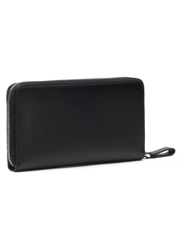 Small Leather Goods>VALENTINO Mini Vlogo Applique Leather Continental Wallet