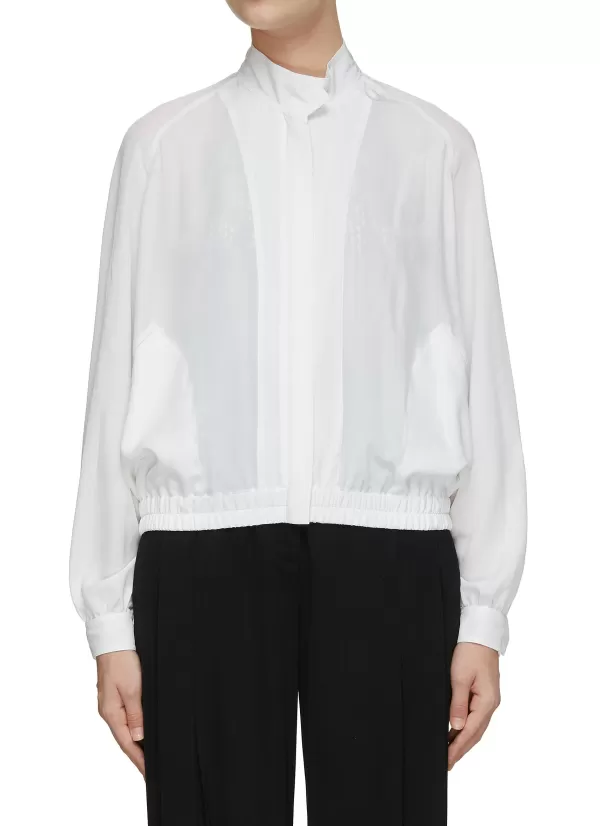 Jackets>GIAMBATTISTA VALLI Mock Neck Blouson Jacket