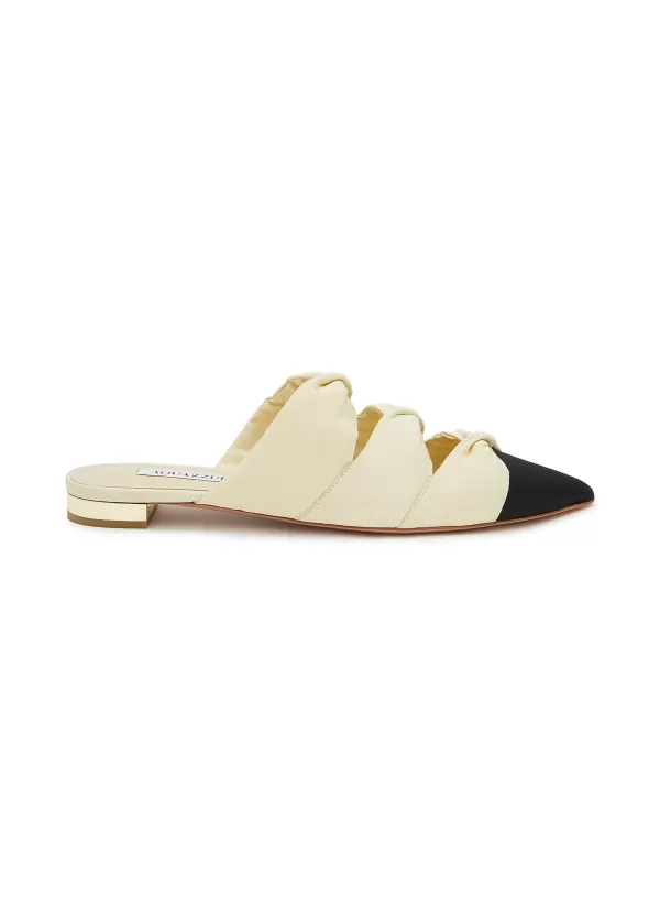 Slides>AQUAZZURA Mondaine Twisted Flat Mules