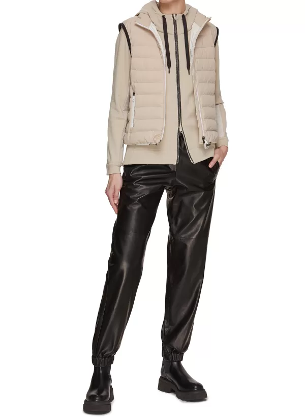 Jackets>BRUNELLO CUCINELLI Monili Embellishment Zip Up Jersey Hoodie