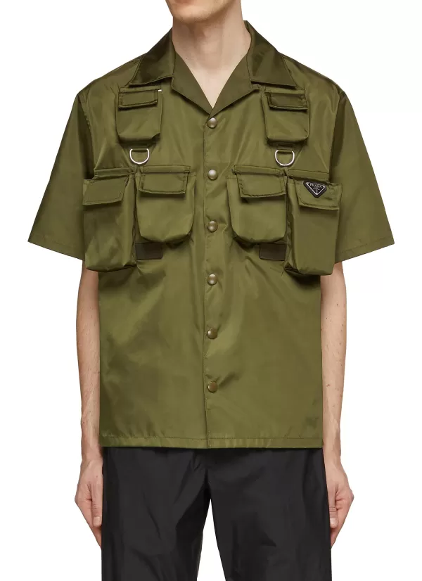 Shirts>PRADA Multi Utility Pocket D-Ring Detail Shirt