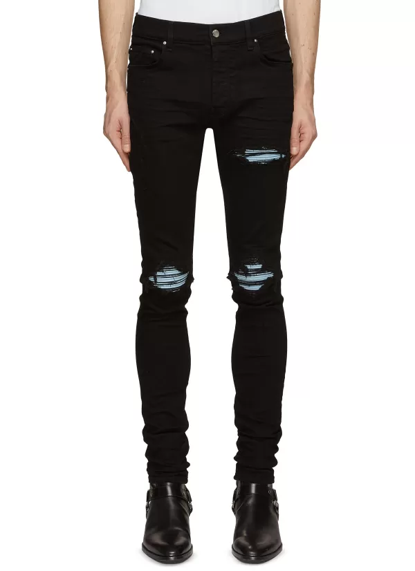 Pants>AMIRI Mx1 Suede Insert Skinny Jeans