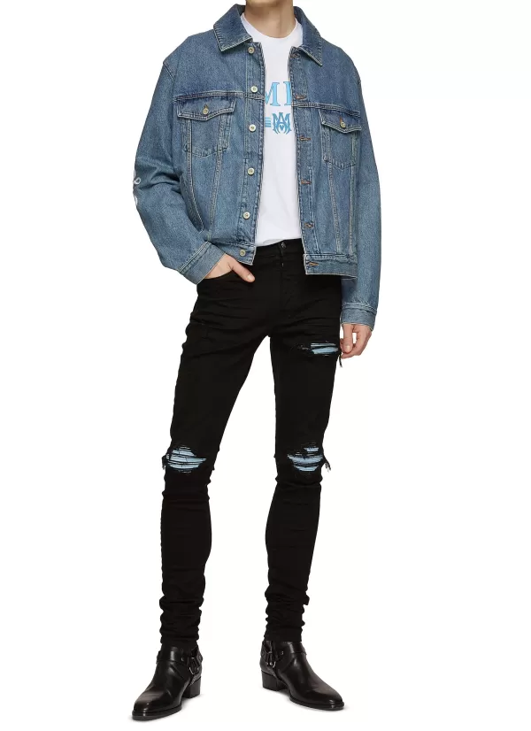 Pants>AMIRI Mx1 Suede Insert Skinny Jeans