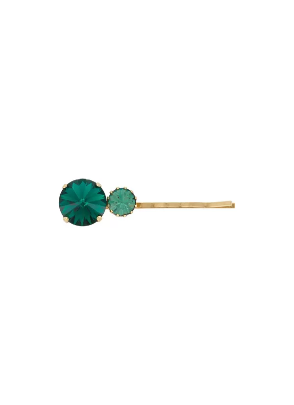 Hats & Gloves>JENNIFER BEHR Myrla Emerald Bobby Pin