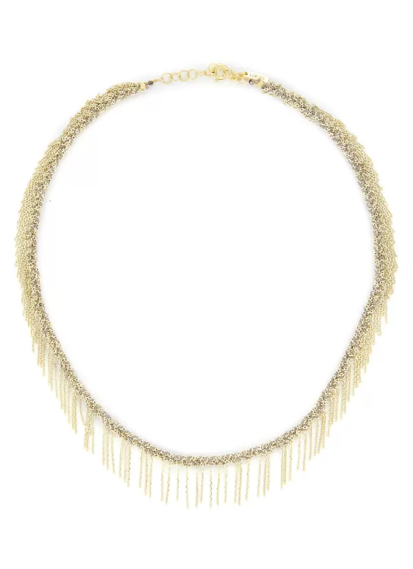 Fashion Jewellery>MARIE LAURE CHAMOREL N° 182 Sterling Silver Lurex Thread Necklace