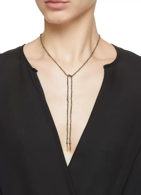 Fashion Jewellery>MARIE LAURE CHAMOREL N° 182 Sterling Silver Silk Yarn Necklace