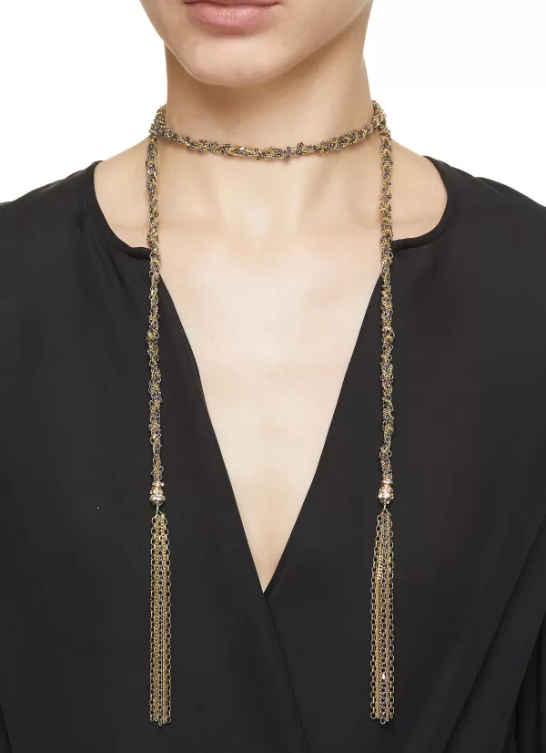 Fashion Jewellery>MARIE LAURE CHAMOREL N° 359 Gold Toned Metal Necklace