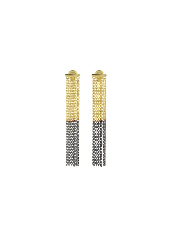 Fashion Jewellery>MARIE LAURE CHAMOREL N° 463 Bi-Colour Sterling Siiver Earrings