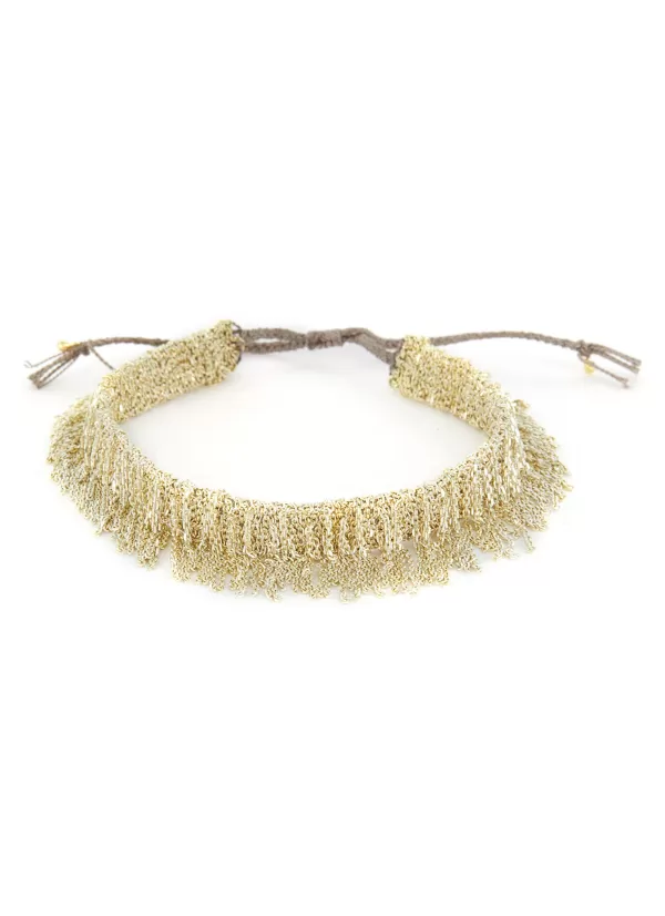 Fashion Jewellery>MARIE LAURE CHAMOREL N° 675 Sterling Silver Silk Yarn Bracelet