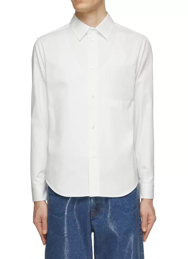 Shirts>LOEWE Negative Space Embroidered Angram Shirt