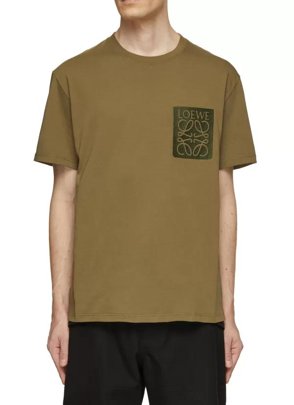 T-Shirts>LOEWE Negative Space Embroidered Angram T-Shirt