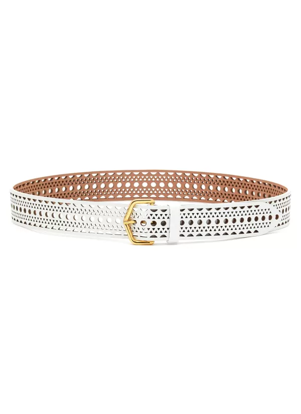 Belts>ALAÏA Neo Vienne Motif Leather Belt