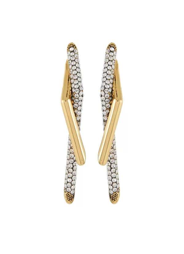 Fashion Jewellery>DEMARSON Neptune Crystal Pave Earrings