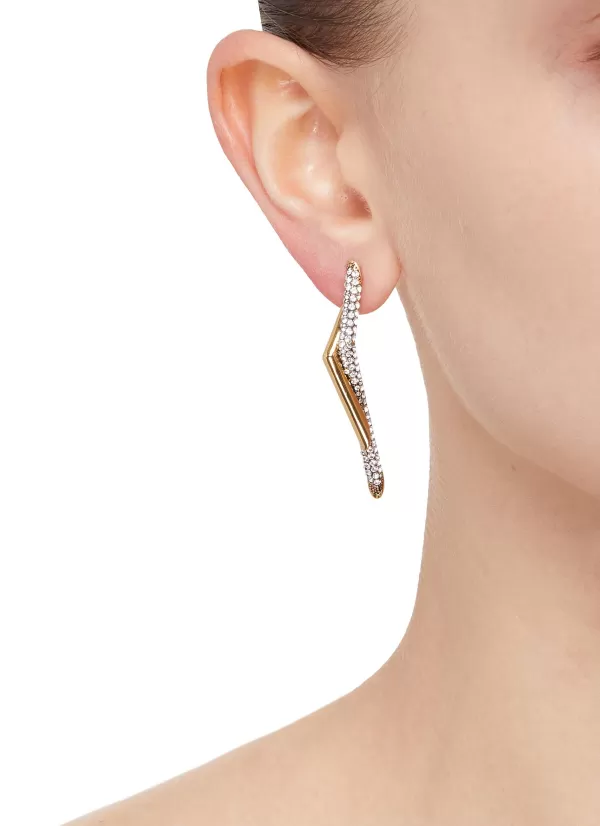 Fashion Jewellery>DEMARSON Neptune Crystal Pave Earrings