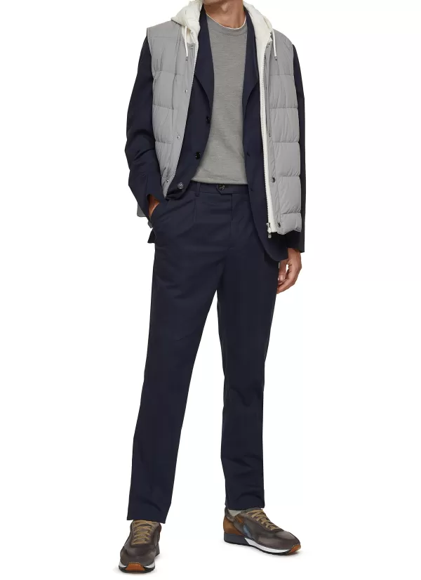 Suits>BRUNELLO CUCINELLI Notch Lapel Cashmere Blend Suit