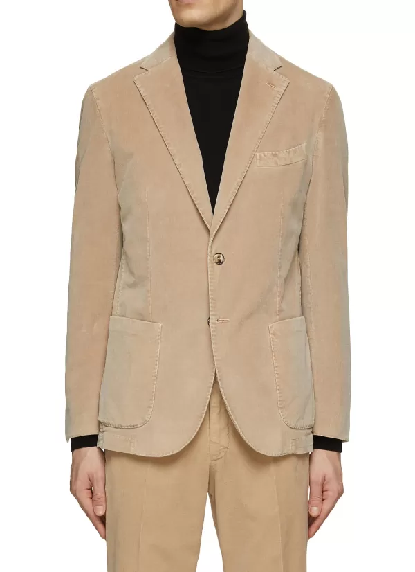 Suits>EQUIL Notch Lapel Corduroy Blazer