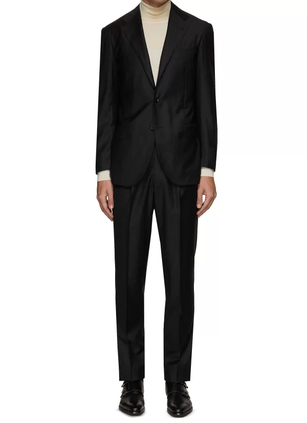 Suits>RING JACKET Notch Lapel Glitter Stripes Evening Suit