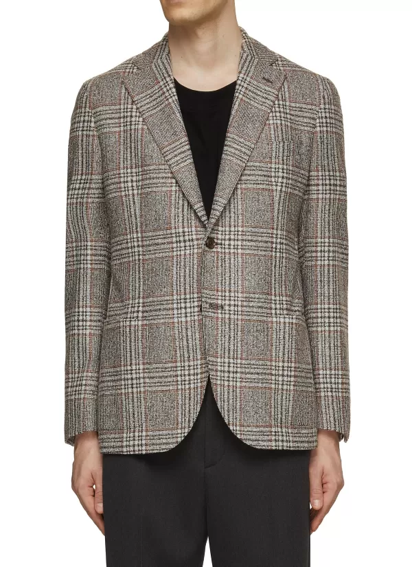 Suits>EQUIL Notch Lapel Plaid Blazer