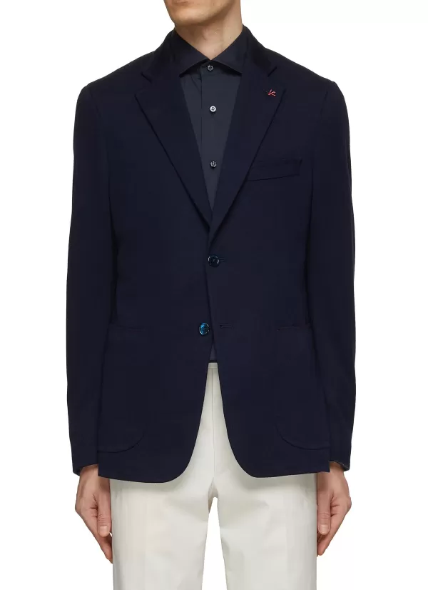 Suits>ISAIA Notch Lapel Wool Blazer