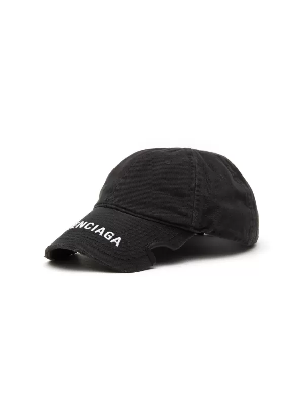 Hats & Gloves>BALENCIAGA Notch Logo Visor Cap