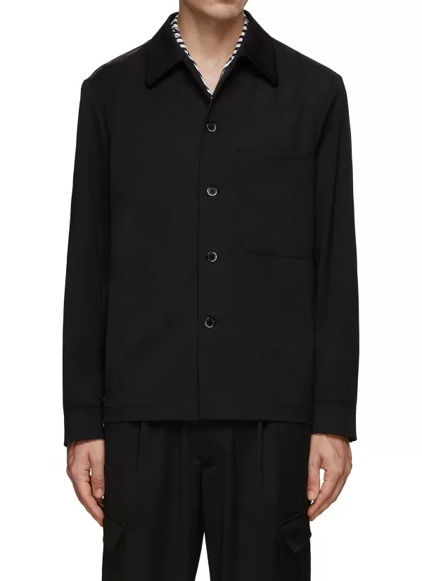 Jackets>BARENA Novento Button Front Overshirt Jacket