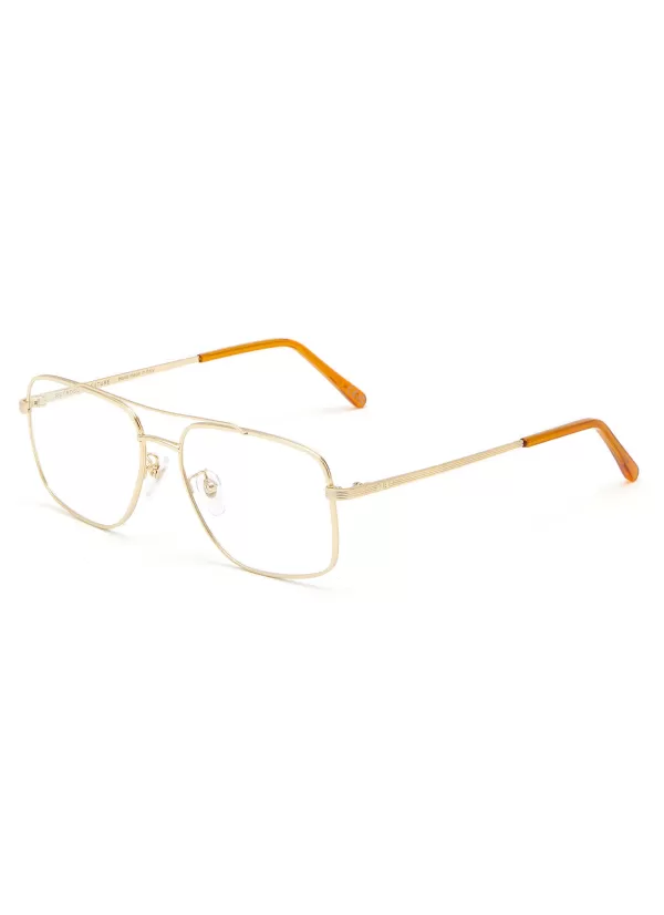 Eyewear>SUPER Numero 111 Oro Metal Optical Glasses