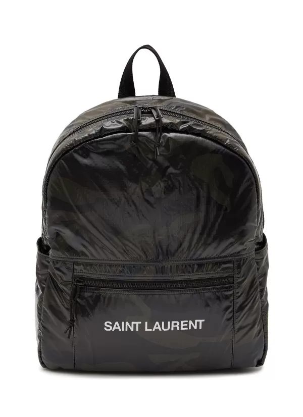 Backpacks>SAINT LAURENT Nuxx' Camouflage Print Backpack