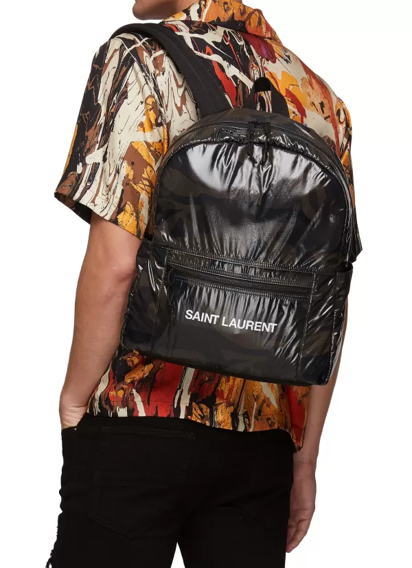 Backpacks>SAINT LAURENT Nuxx' Camouflage Print Backpack